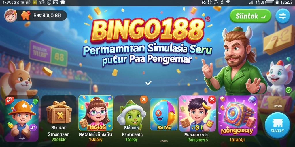 Tangkapan layar gameplay BINGO188 menunjukkan keseruan permainan bingo.