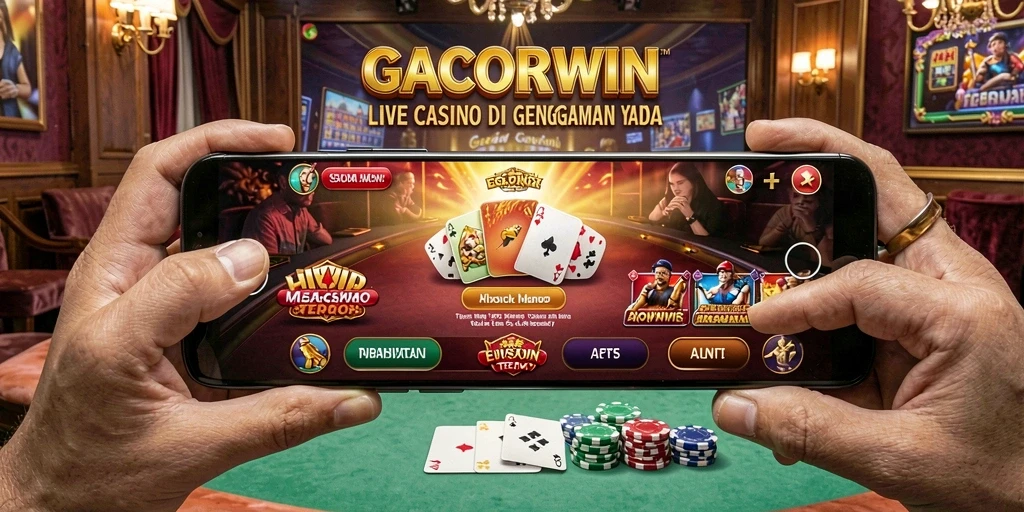 Screenshot gameplay <strong>GACORWIN</strong> yang menunjukkan interaksi langsung dengan dealer.