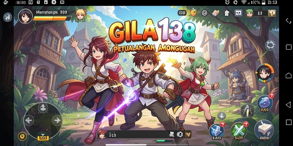 Screenshot GILA138 menampilkan aksi pertempuran seru dan karakter anime.