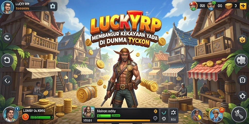 Tampilan gameplay LUCKYRP dengan strategi bisnis yang menarik.