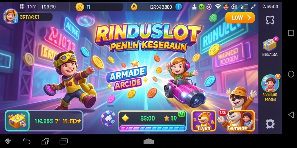 Screenshot RINDUSLOT menampilkan gameplay slot yang seru dan interaktif.