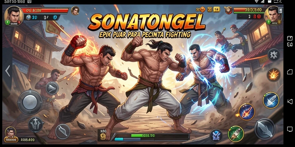 Tampilan gameplay pertarungan yang seru di SONTOGEL.