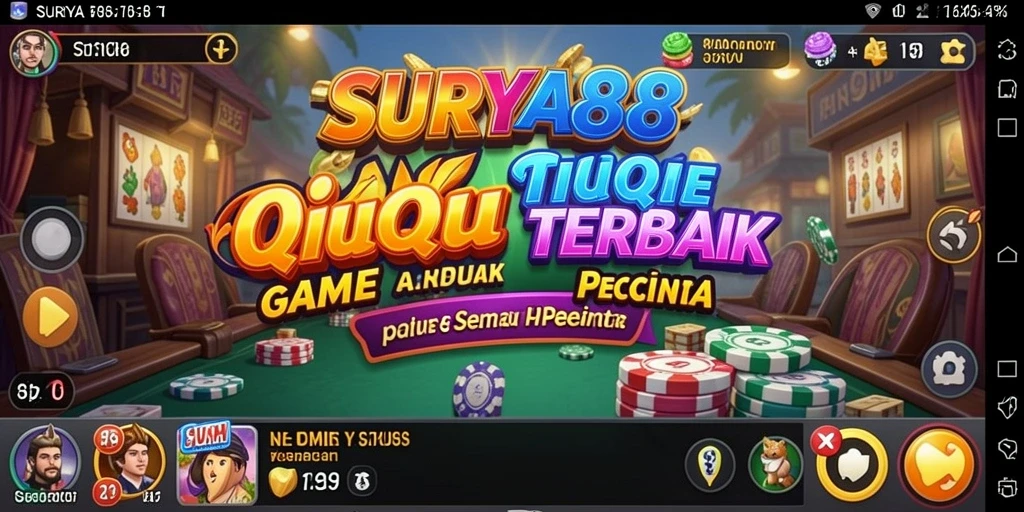 Tampilan gameplay QiuQiu yang seru dan menantang.