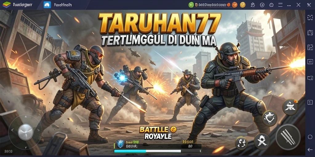 Tangkapan layar menunjukkan pemain bertarung sengit dalam pertempuran Battle Royale.