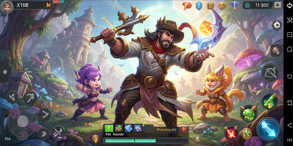 Tangkapan layar gameplay <strong>X168</strong> menampilkan aksi petualangan yang mendebarkan.